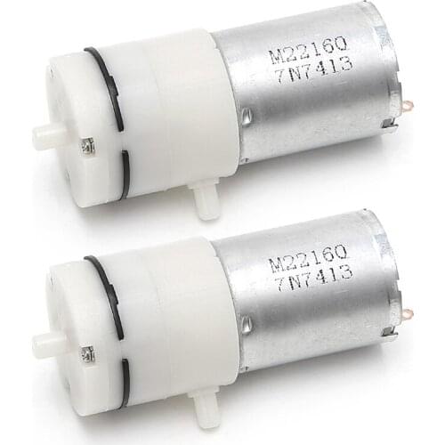 2x Mini Air Pump DC 3V-6V 5V 370 Motor Micro Mini Air Pump Vacuum For Aquarium Tank Oxygen