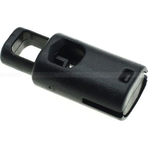 500pcs/pack Cord Lock Stopper Cylinder Barrel Plastic Toggle Clip Cord Buckle For Garment Accessories Black