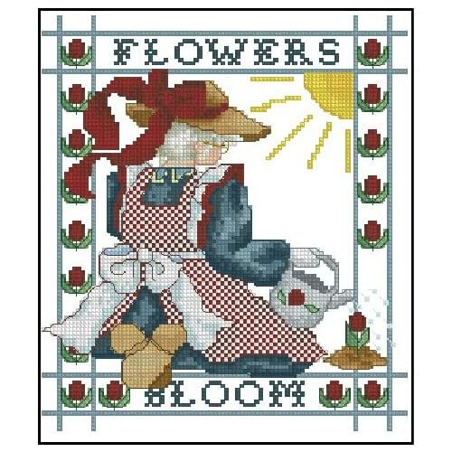 FREE Shipping Top Quality counted cross stitch kit flowers bloom, cross stitch for mother