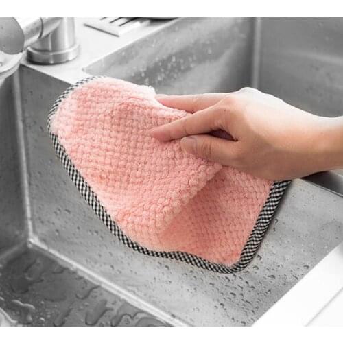 Household Kitchen Cleaning Towel Dishes Absorbent Rag Kitchen Gadgets CLH@8
