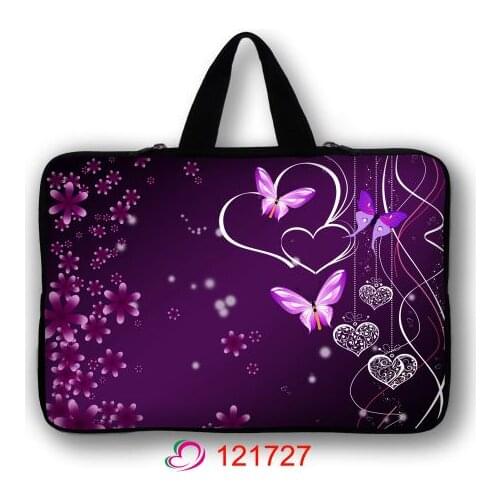 Butterfly hearts Laptop Sleeve Case Bag with Handle For 11 13 13.3 15 14 15.6 17.3 Inch Laptop bag Cover