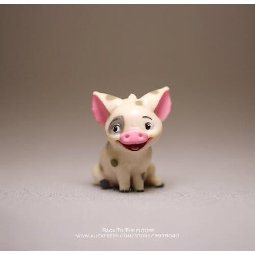 Disney Moana Princess Movie Pig 4cm Action Q version Figure Model Anime Decoration PVC Collection Figurine Toys model children