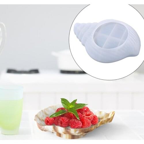 M2EA Conch Shell Storage Box Epoxy Resin Mold Jewelry Holder Casting Silicone Mould DIY Crafts Ornaments Home Decoration Making