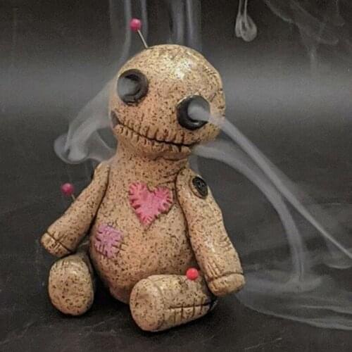 Voodoo Doll Cone Burner Incense Burner Desktop Resin Ornament Handmade Carft SCVD889