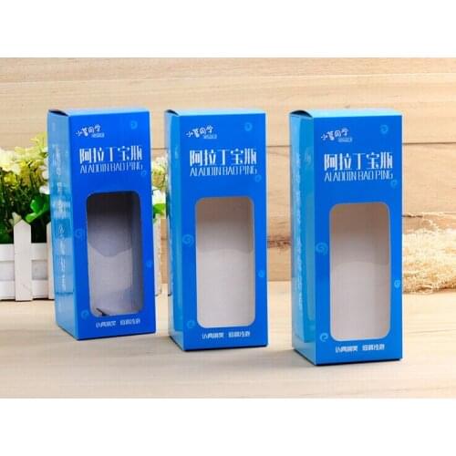 Kraft paper small packaging paper box handles with clear pvc window,Luxury jewelry ring box with sleeve packaging ---PX10285