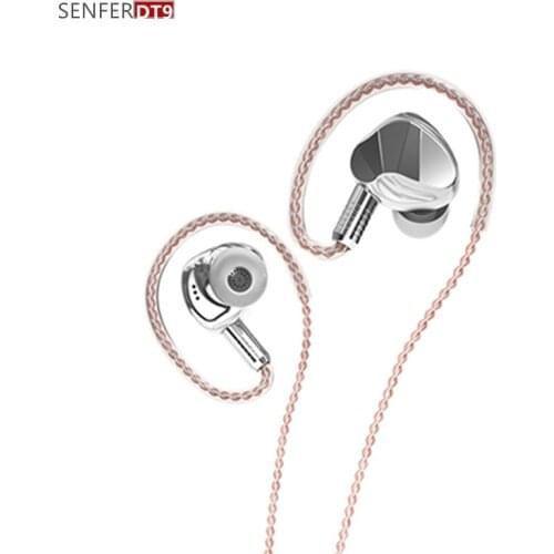 SENFER DT9 Knowles 1BA 1DD Hybrid In Ear Earphone HIFI Running Sports Earplug Metal Heasets MMCX Detachable Cable KP616 DT6 PT25