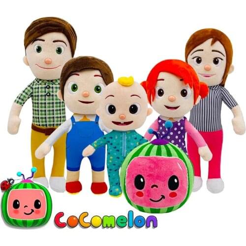 15-33cm Cocomelon Plush Toy JJ and Melon Plush Stuffed Animal Toys Friends & Family Character Toys for Babies Kids Gifts