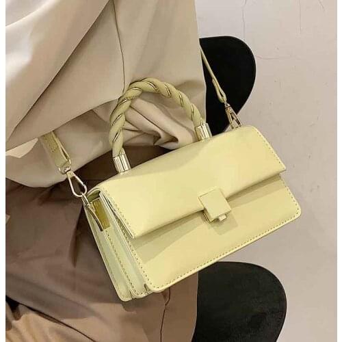 Luxury Crossbody Bags for Women 2021 Female Shoulder Bags Rope Shape Handle Design PU Leather Messenger Bags Handbag
