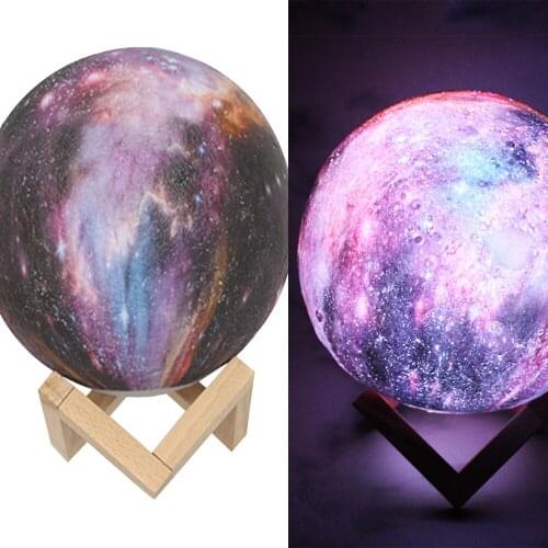 LED Moon Starry Sky 3D Night Light Star Galaxy Neon Sign Desktop Lamp Bedroom Decor Lighting Gift 15cm 12cm With Remote Control