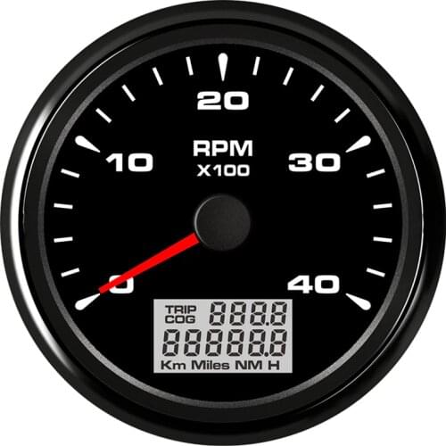 7 Colors Backlight Marine Car Tachometer with LED Hourmeter Waterproof 8000 /3000 / 4000 RPM Tachometer Gauge