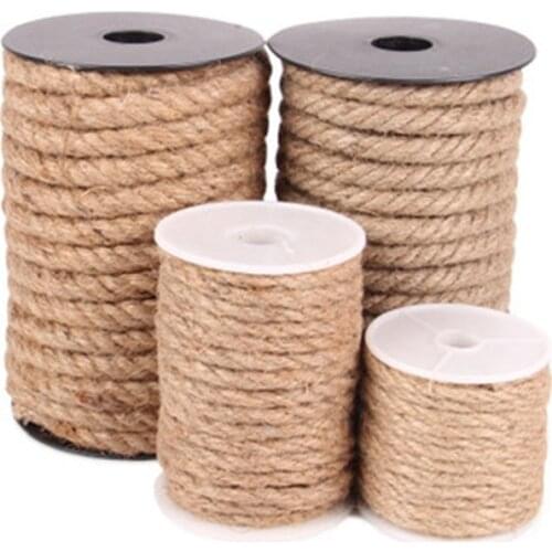 10M Natural Brown Sisal Rope For Cat Climbing Frame DIY Hand-Made Jute Rope Lamp Decoration Rope Binding Hemp Ropes Packaging