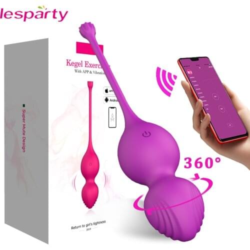 Long Distance APP Control Vibrator for Women Bluetooth Rotating Kegel Balls Vaginal Tight Exercise Vibrating Eggs Adult Sex Toys