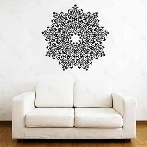 Yoga Studio Mandala Flower Meditation Wall Sticker Bedroom Living Room Decor Wallpaper Poster Wall Decals Home Decor Modern