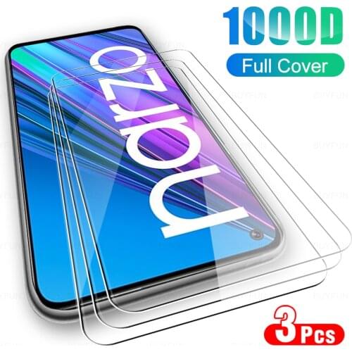 3PCS Full Cover Tempered Glasses For Realme Narzo Narzo30 30 5G HD Anti-scratch Screen Protector Glass Realmi Narzo 30 Case 6.5"