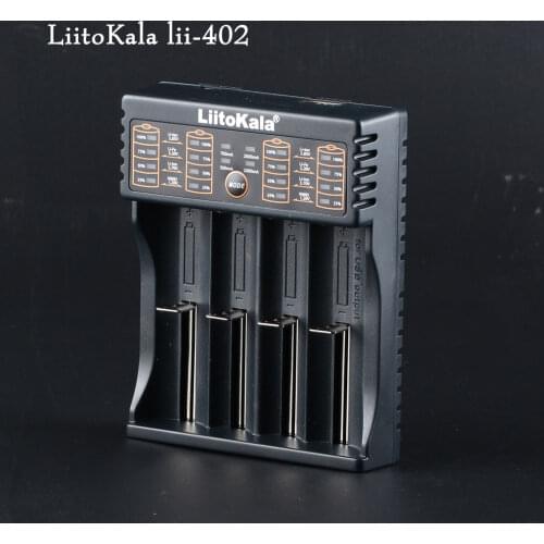 LiitoKala Lii-402 18650 Battery Charger For 26650 16340 RCR123 14500 LiFePO4 1.2V Ni-MH Ni-Cd Rechareable Battery lii402