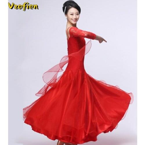 Modern Dance Dress National Standard Dance Women Ballroom Performance Costumes Waltz Tango Foxtrot Flamenco Dance Dresses
