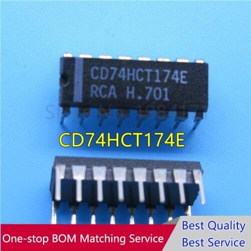 10Pcs CD74HCT174E 74HCT174 HCT174E New&original High Speed CMOS Logic Hex D-Type Flip-Flop with Reset IC NEW