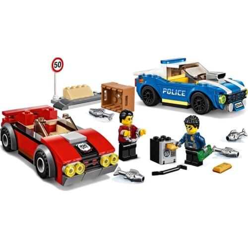 197pcs 11526 City Series Police Highway Hunting 60242 Boys Assembled Building Block Toy Gifts
