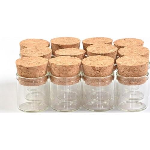 22*25mm 4ml Small Glass Vials Jars Test Tube With Cork Stopper Empty Glass Transparent Clear Bottles 100pcs/lot