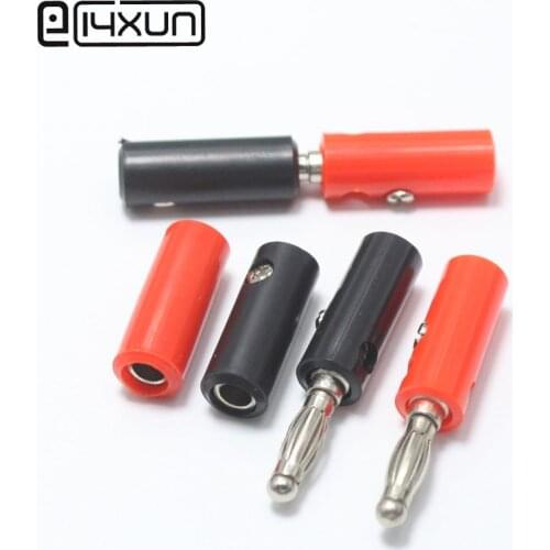 4pcs Black Red 4mm Binding Post Speaker Terminal Banana Plug Socket Jack Connectors Instrument