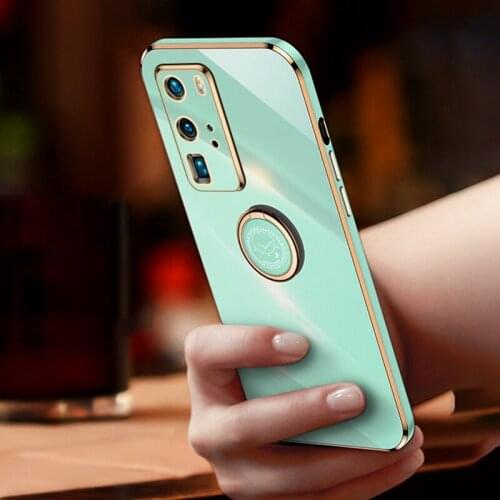 For Honor 20 30 Pro Plus 20S 30S Plating Silicone Phone Case For Huawei P20 P30 Lite P40 Pro Nova 5T 3i Luxury Ring Cover Case
