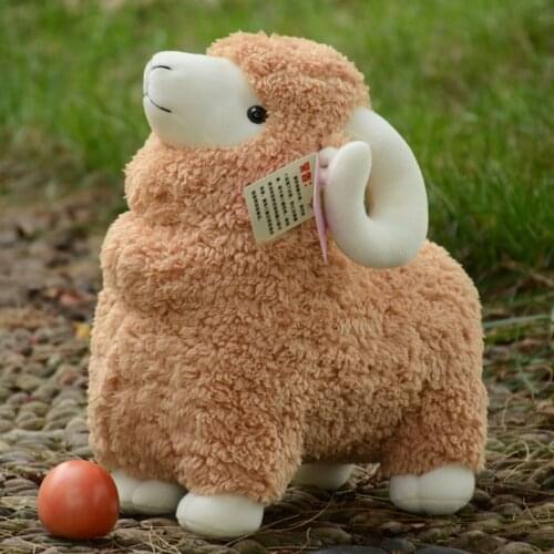 Dorimytrader Jumbo Lovely Soft Plush Animal Sheep Toy Stuffed Goat Dolls Great Kid Gift 35inch 90cm DY60270