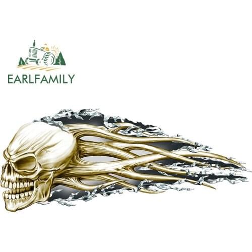 EARLFAMILY 13cm x 5.4cm 3D HELLION TEAR GHOST Scratch Stripe Torn Metal Car Stickers Vinyl Rear Windshield Decal Cover Scratches