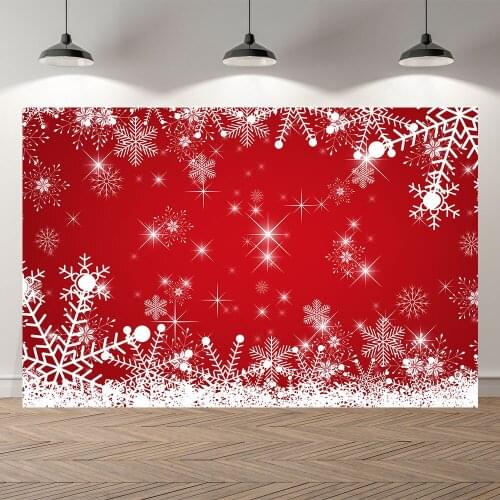 Seekpro Photography Background Merry Christmas Happy NewYear Party Cartoon Snow Flakes Backdrop Photo Photocall