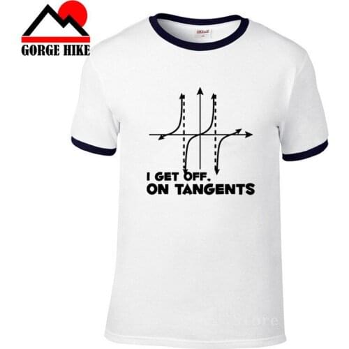 I Get Off On Tangents Design Tee Website O Neck Short Sleeve Math T Shirt Teacher Formulas Cheat Sheet Cool Geek Nerd Mens Tees