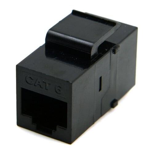 Jimier UTP CAT6 Keystone Coupler RJ45 Female to Female UTP CAT6 Keystone inline Coupler Black Color