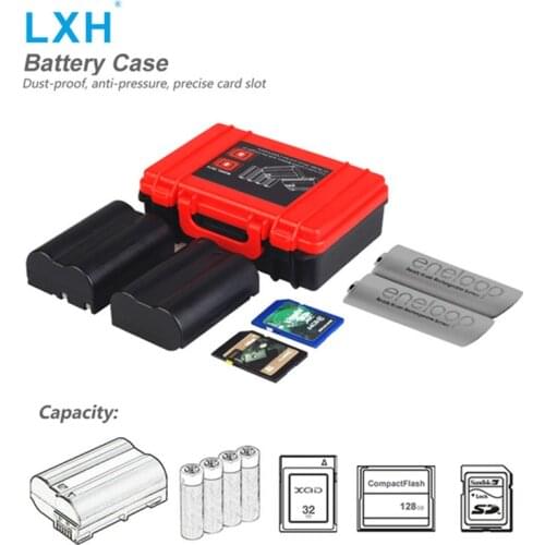 LXH Camera Battery Boxes Storage SD CF XQD Memory Card Case For Sony NP-FW50/NP-W126/NP-BX1 Nikon EN-EL14/5 Canon LP-E6/8/10
