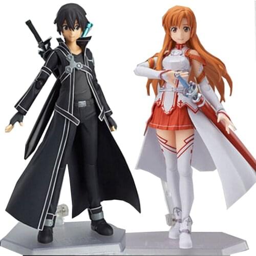 Sword Art Online Kirito Kazuto 174 Asuna 178 Action Figure Toys Figma Collectible Model Toy