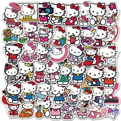 50 Pcs/Lot Cute Sticker Laptop Skateboard Water Cup Pegatinas Refrigerator Car Motorcycle PVC Waterproof Kids Sticker