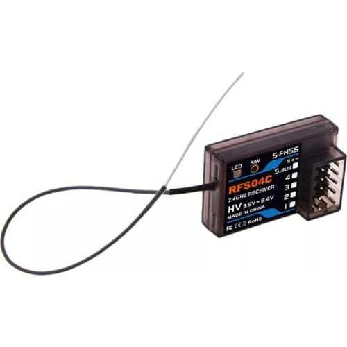MotiveRC RFS04C 2.4G 4CH+SBUS Compatible Receiver For Futaba 4PX, 7PX, 4PV, 3PV S-FHSS System RC Racing Car