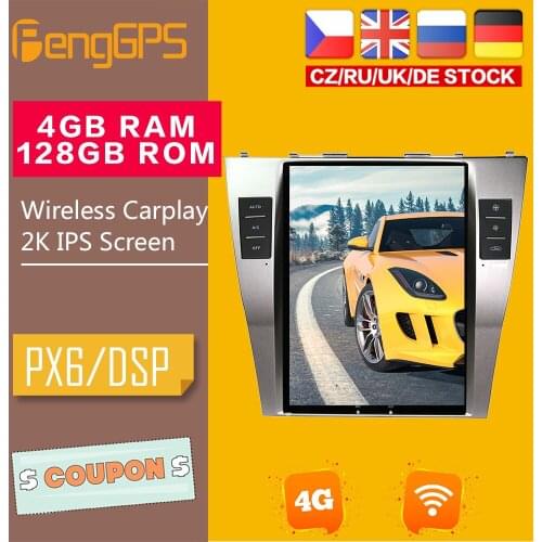 4+128G Multimedia Headunit For Toyota Camry 2007-2011 Car DVD Player GPS Navigation Android 9.0 Carplay Bluetooth Mirror Link