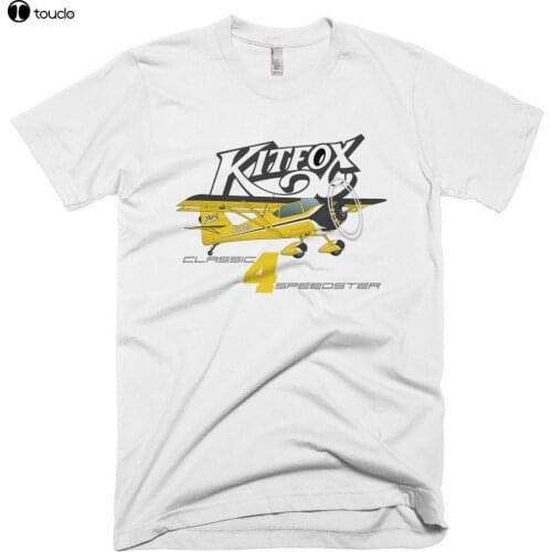100% Cotton Print Mens Summer O-Neck Kitfox 4 Speedster Airplane T-shirt- Personalized with N# Tee Shirt