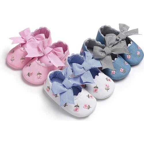Baby girl shoes lace flowers princess flower embroidery soft walking young childrens shoes