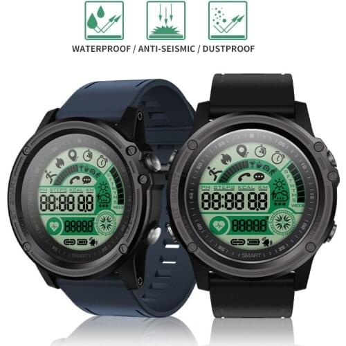 2020 New S28 Sport Tracker Stopwatch IP68 Waterproof Smart Watch Compass Remote Control Call SMS Reminder Heart Rate Smartwatch