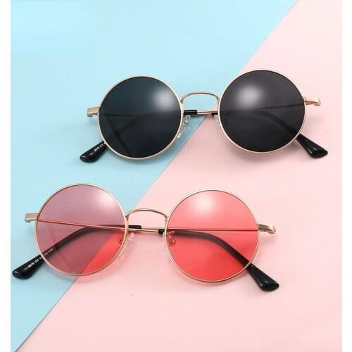 2021 New Metal Sunglasses Boys and Girls Fashion Polarized Retro Steampunk Sunglasses Colorful Trend Child Eyeware UV Protect