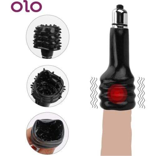 OLO Penis Vibrator Glans Massager Delay Lasting Trainer Cock Ring Delay Ejaculation Sex Toys for Men Male Masturbator Silicone