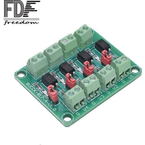 PC817 4 Channel NEW Optocoupler Isolation Board Voltage Converter Adapter Module 3.6-30V Driver Photoelectric Isolated