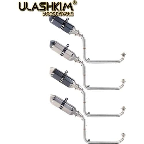 M3 Motorcycle Full System Exhaust Muffler Middle Connect Pipe Slip On For HONDA GROM MSX 125 MSX125 2012 2013 2014 2015 Q