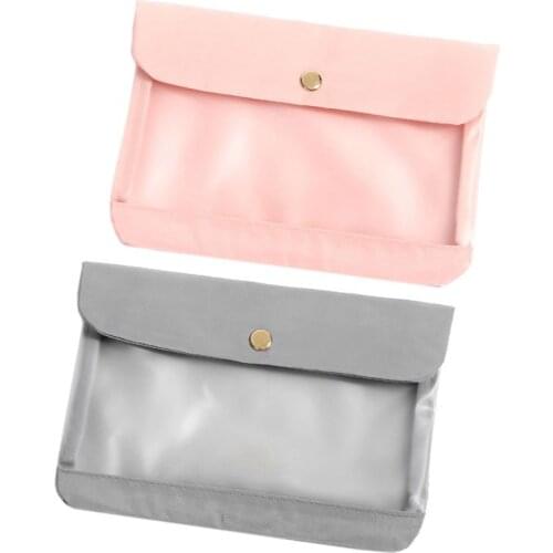 Portable Transparent Face Mask Storage Bag Waterproof Dustproof Mouth Cover Holder Organizer Envelope Pouch Container