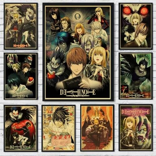 Classic Anime Series Death Note Posters Retro Poster Bar Room Decoration Art Canvas Paintings Home Wall Decor Cuadros