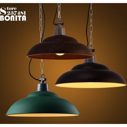 Simple Bar Restaurant Droplight Loft Retro pendant lamp Industrial Wind Vintage Iron Hanging Lamps for Dining Room