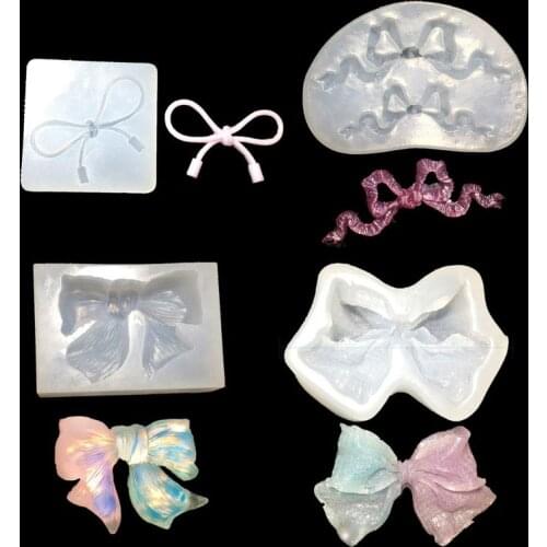 Handmade Bowtie Pendant Epoxy Resin Casting Mould Bow Silicone Mold Jewelry Making Tools Art Crafts