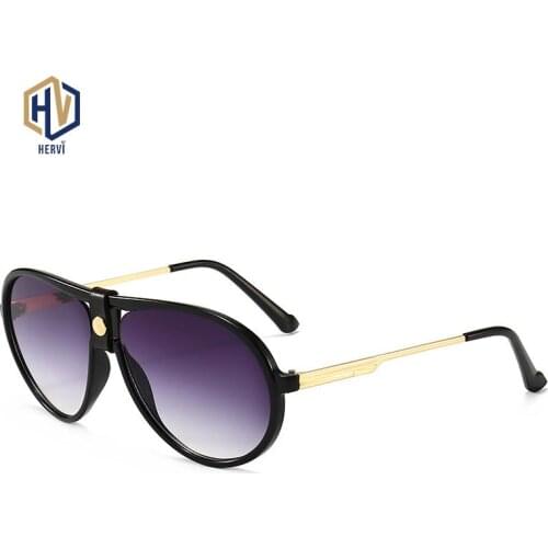2020 Men Retro Frameless Alloy Pilot Sunglasses Gradient Ocean lens Sun Glasses Women Metal Oval Eyeglasses UV400