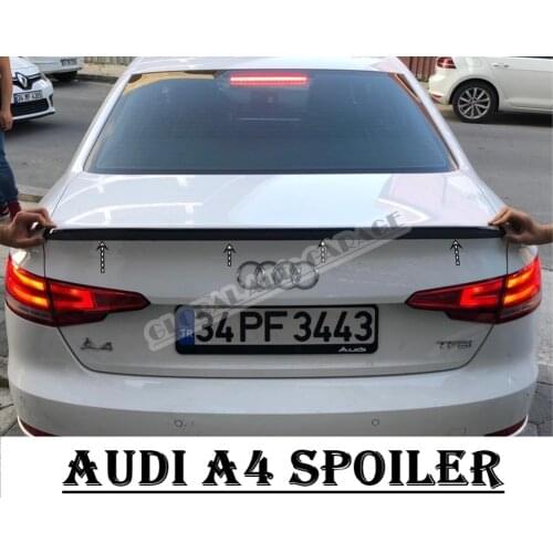 For Audi A4 B8 Sedan Spoiler 2007-2015 Auto Accessory Universal Spoilers Car Antenna Car Styling Diffüser Flaps Splitter