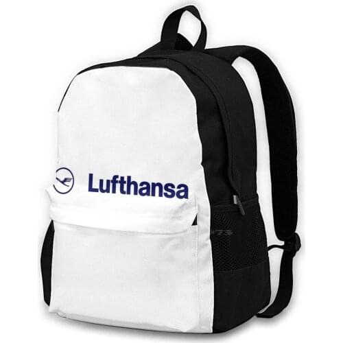 Lufthansa Logo Women Men Teens Laptop Travel School Bags Easyjet Easy Jet British Airways Lufthansa Air France Air Canada