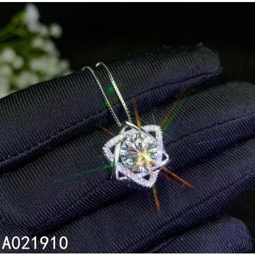 KJJEAXCMY boutique jewelry 925 sterling silver inlaid Mosang Diamond Womens pendant support detection noble